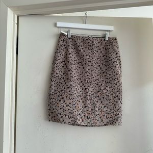 J. Crew Leaf Pattern Pencil Skirt NWT